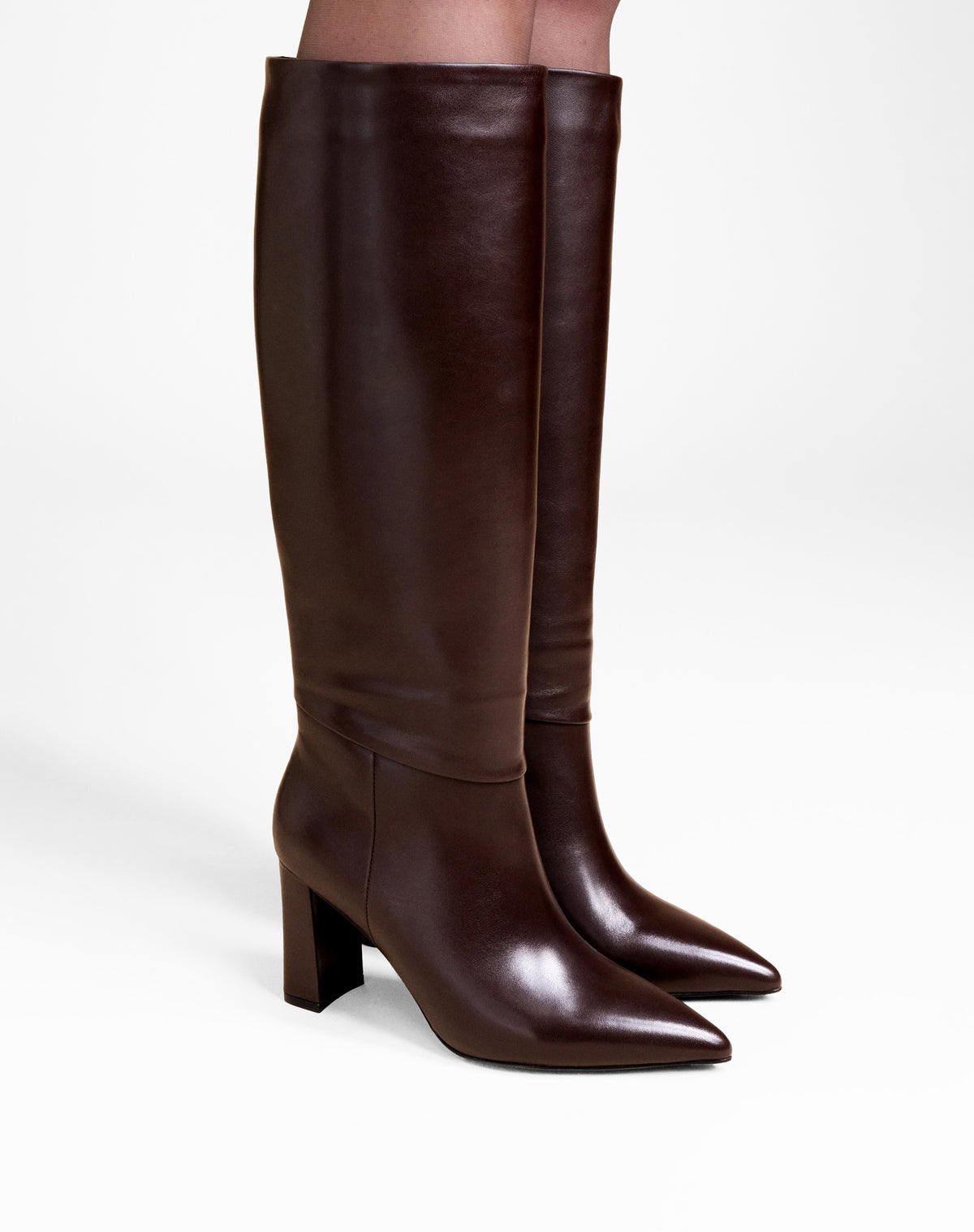 TRACEY BLACK BOOTS WITH A WIDE HEEL