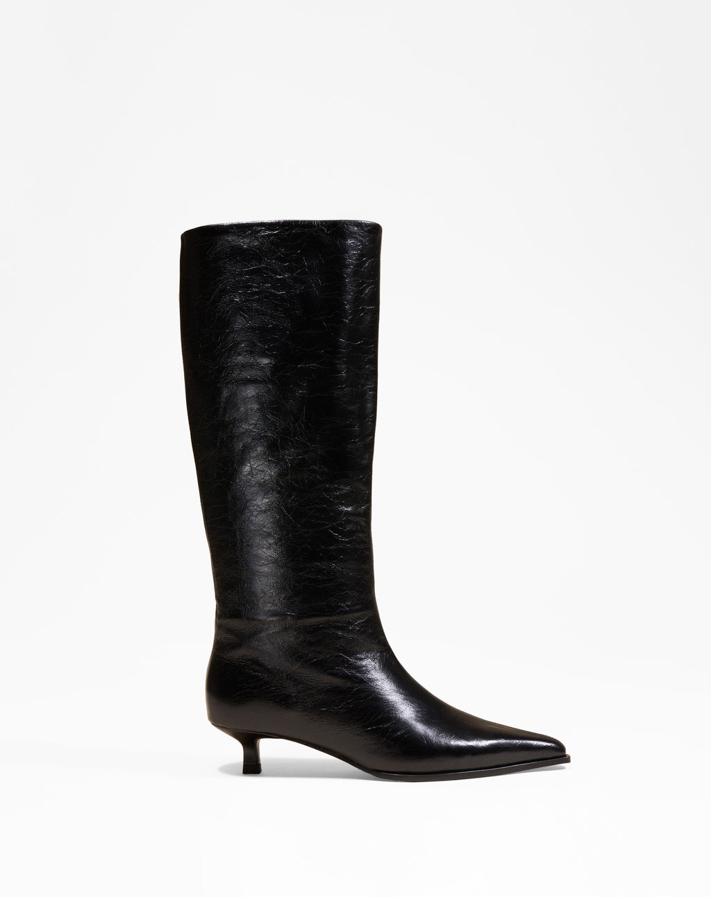 BOTTES A PETIT TALON ET BOUT POINTU VIVIENNE CRINKLED
