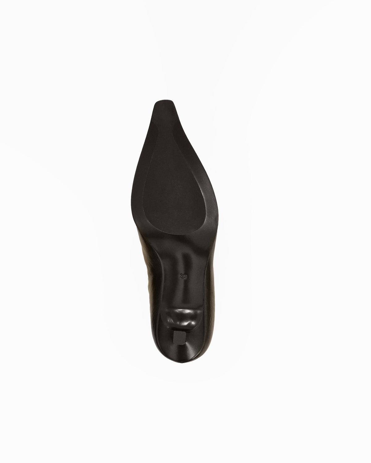 VIVIENNE CRINKLED SHOES WITH A SMALL HEEL AND POINTED TOE