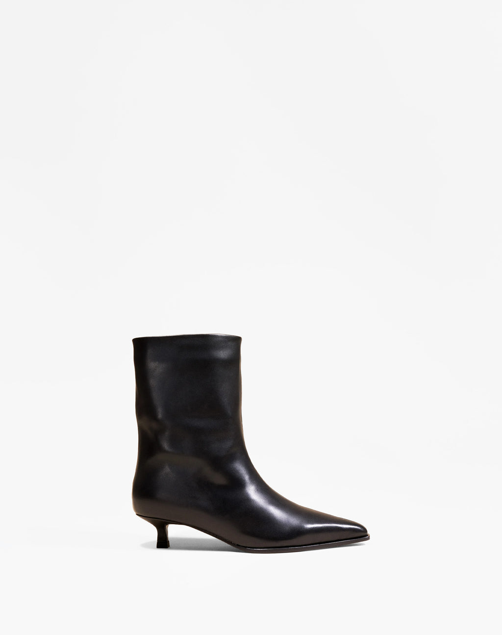 BOTTINES A PETIT TALON ET BOUT POINTU WRIGHT BLACK