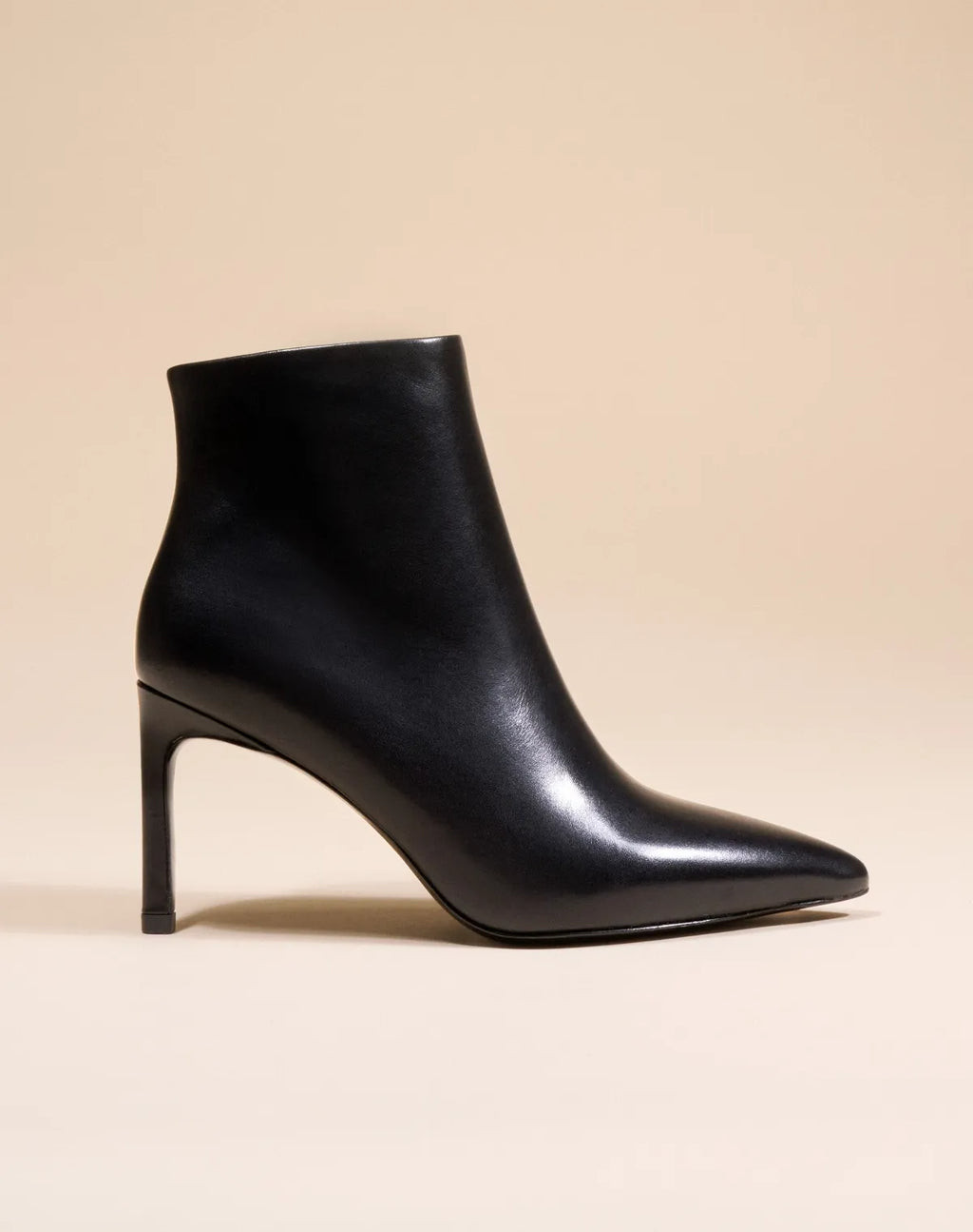 Bottines à talon et bout pointu Noura Black Calf