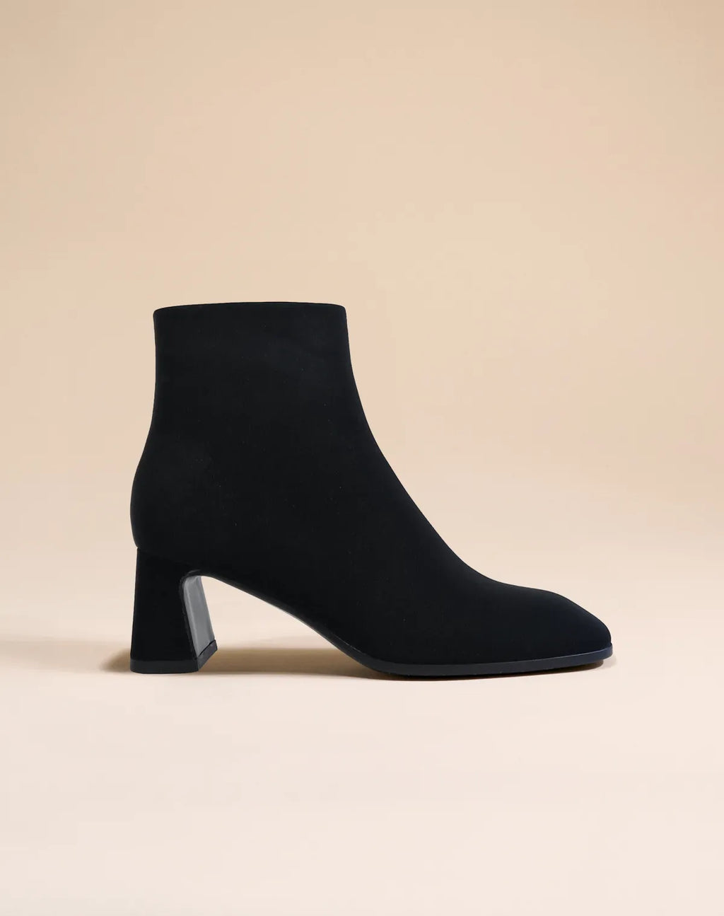 BOTTINES A BOUT CARRE EN CUIR MAT KRUGER LOW BLACK MAT