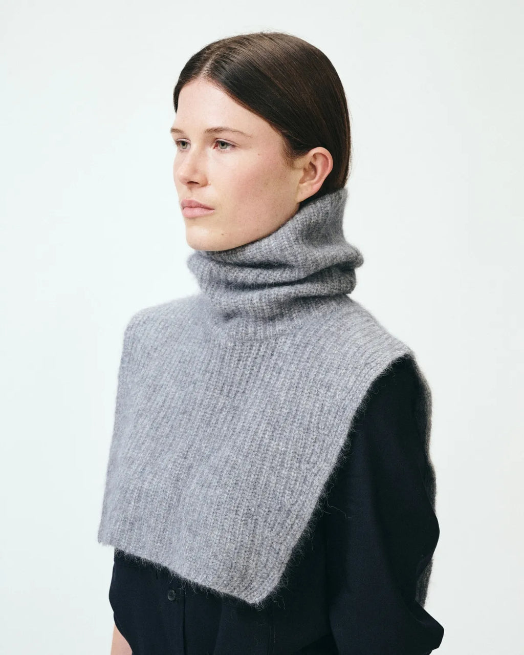 COL AMOVIBLE EN MAILLE DE RACCOON CASPER GREY