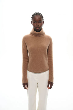 PULL COL ROULE EN MAILLE DE RACCOON DANO MOKA