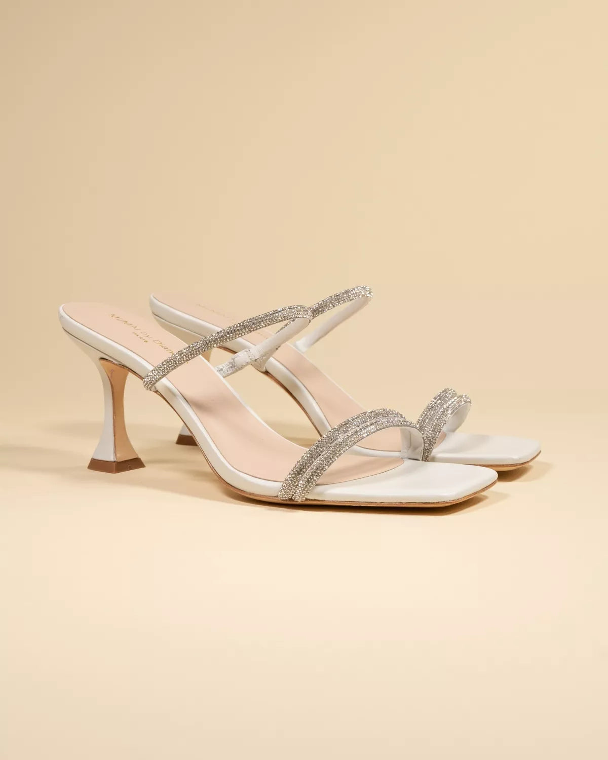 Sandales à talons hauts Tokyo white by Diane Perreau