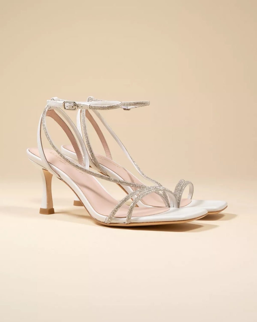 Sandales à talons hauts Capri White by Diane Perreau