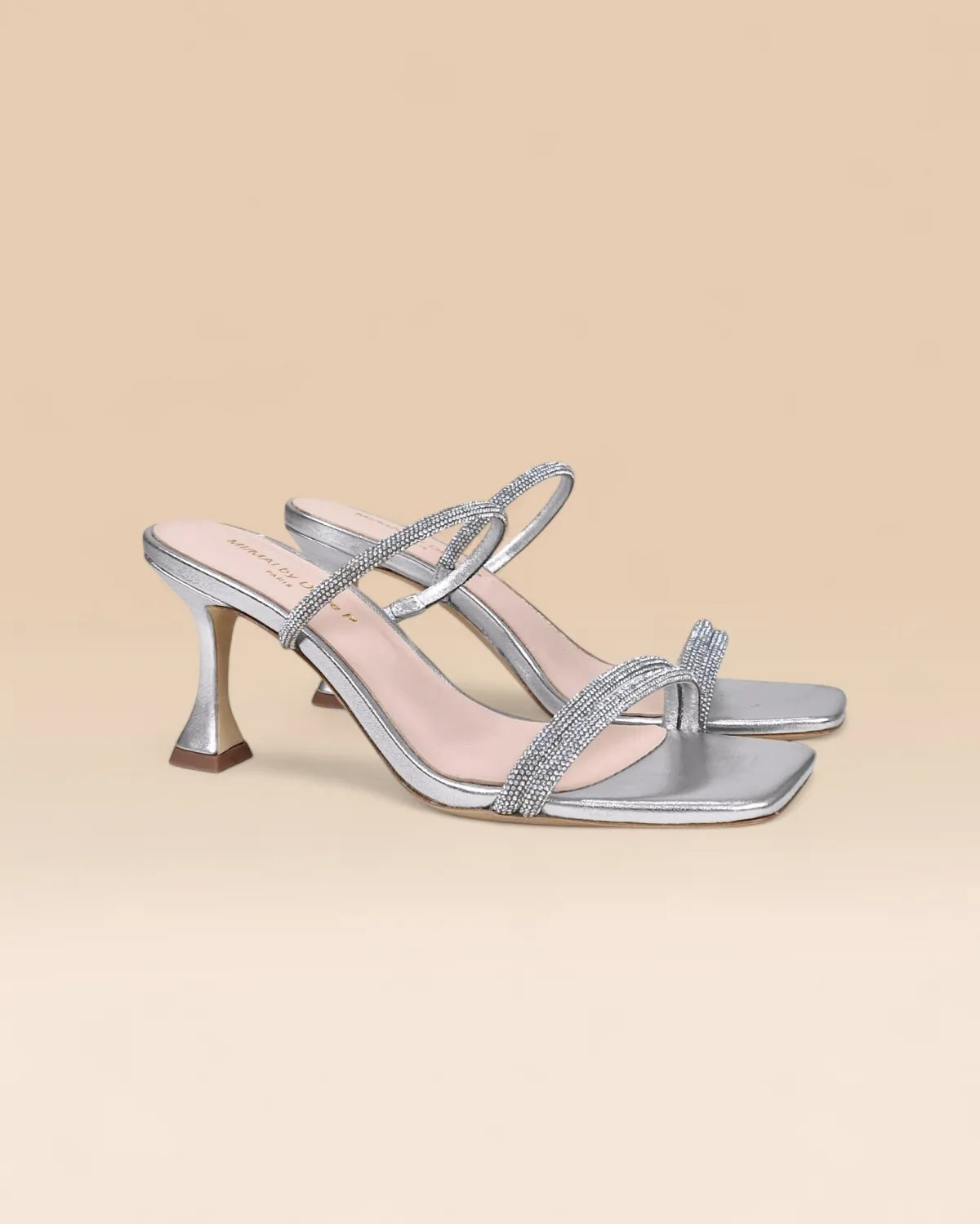 Sandales à talons hauts Tokyo Silver by Diane Perreau