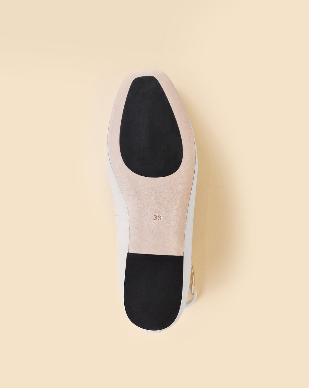 Ballerines à chaines amovibles dorée ou à cristaux Frida White