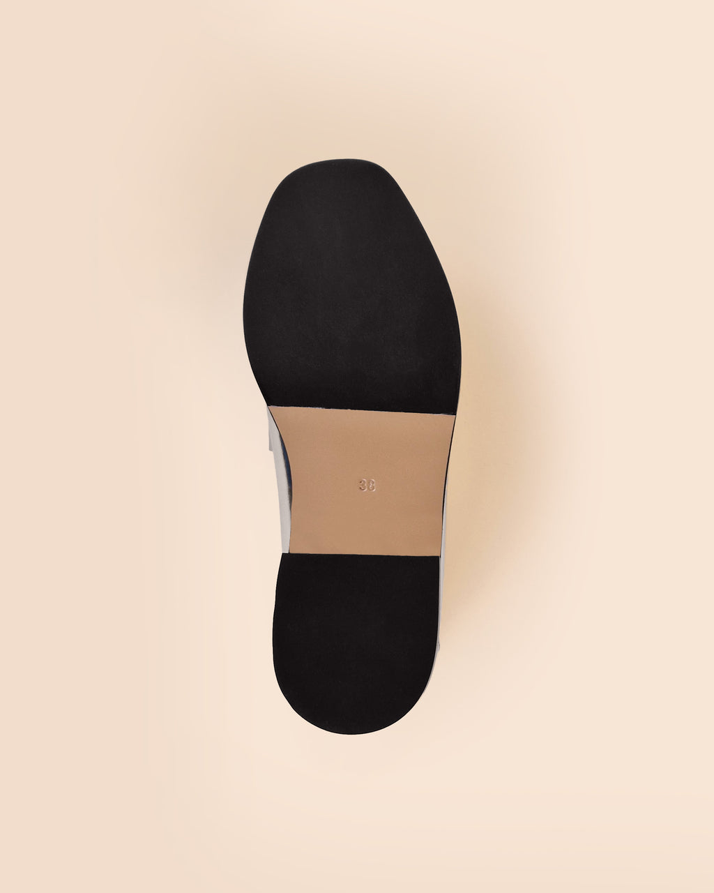 Mocassin en cuir argenté Luciano Silver