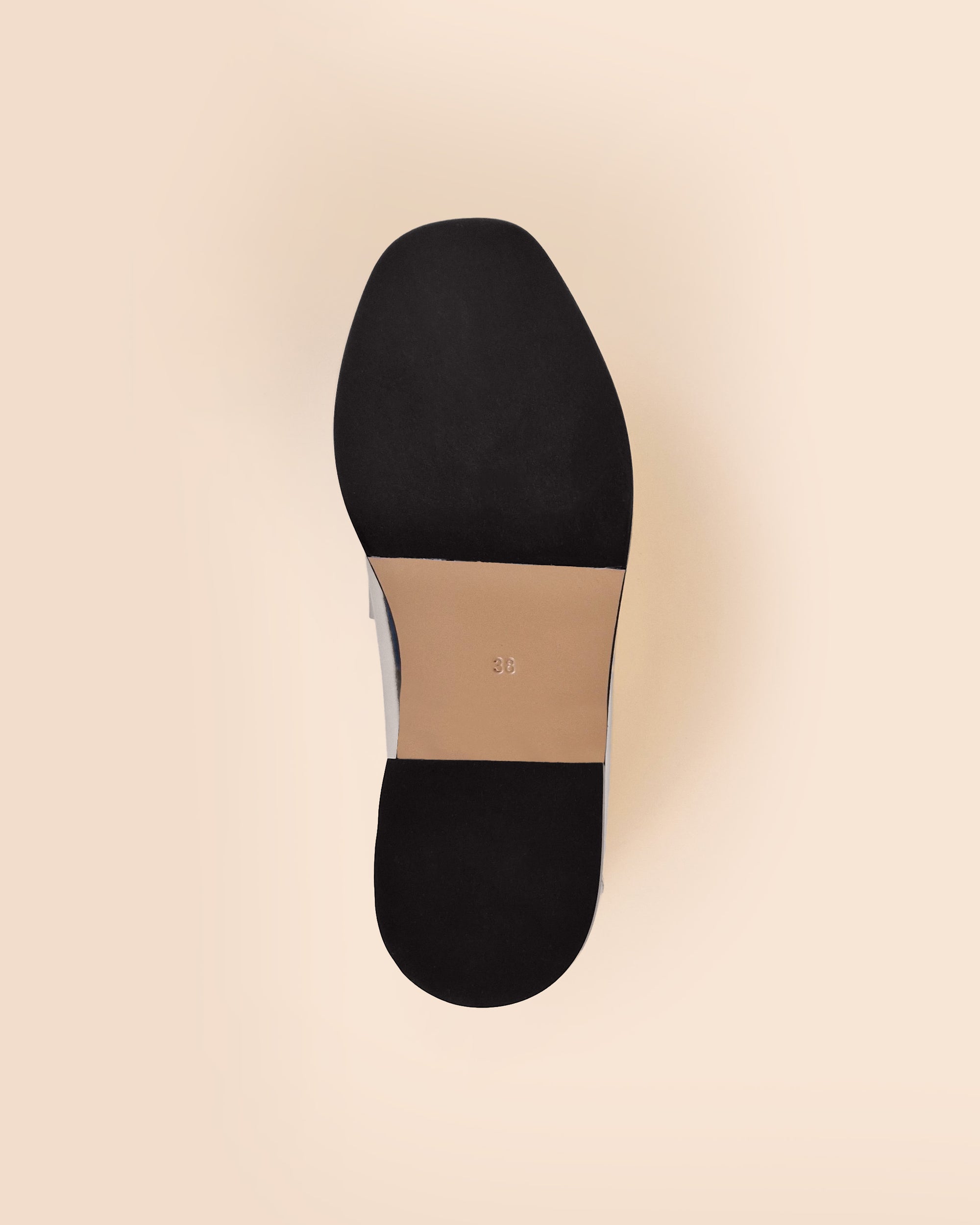 Mocassin en cuir argenté Luciano Silver