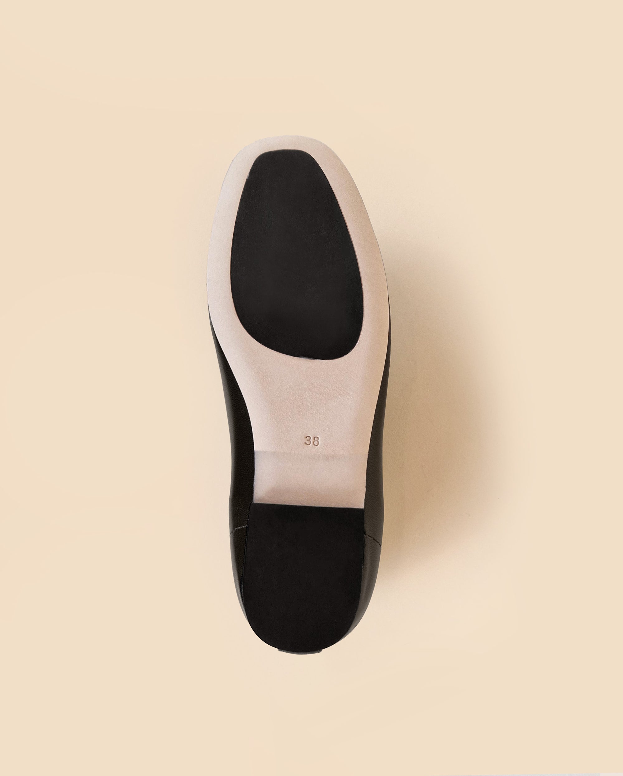 Derby slip-on plate en cuir noir souple Serge Black