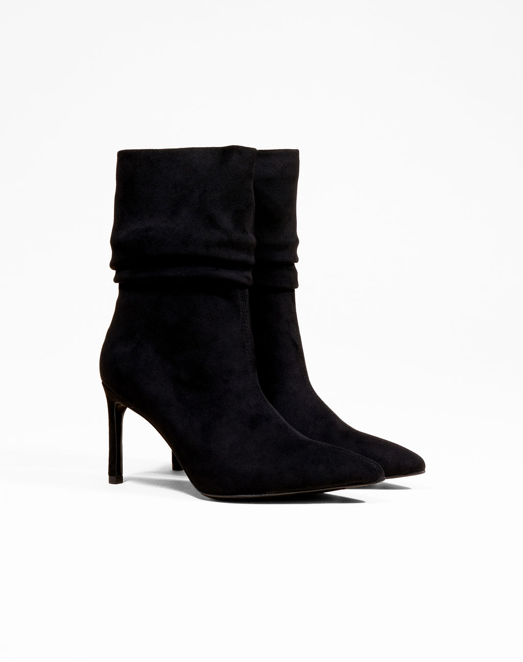 ZAHA BLACK ANKLE BOOTS WITH POINTED TOE AND HEEL